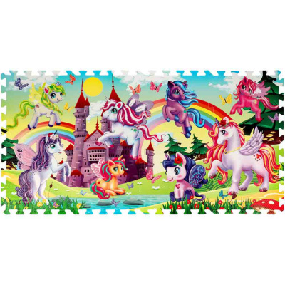 Коврик-пазл единороги 8 сегментов Играем Вместе FS-UC